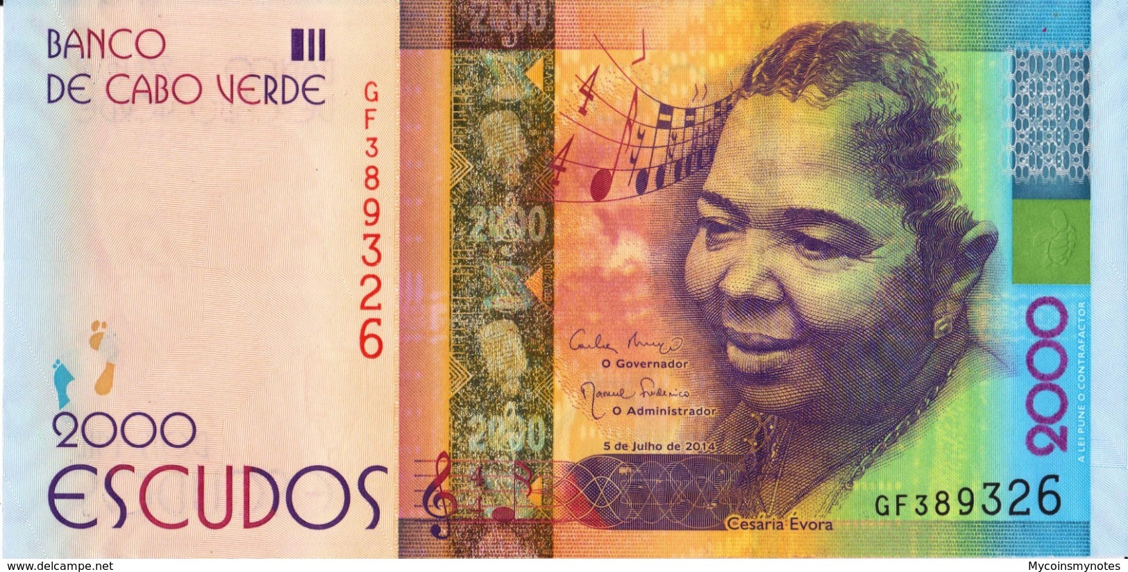 CAPE VERDE 2000 Escudos From 2014, P74, UNC - Capo Verde