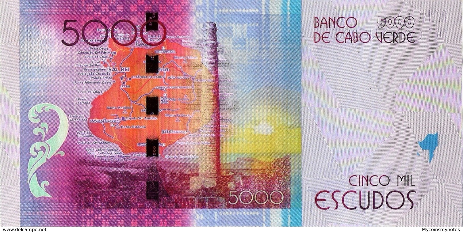 CAPE VERDE 5000 Escudos From 2014, P75, UNC - Cap Verde