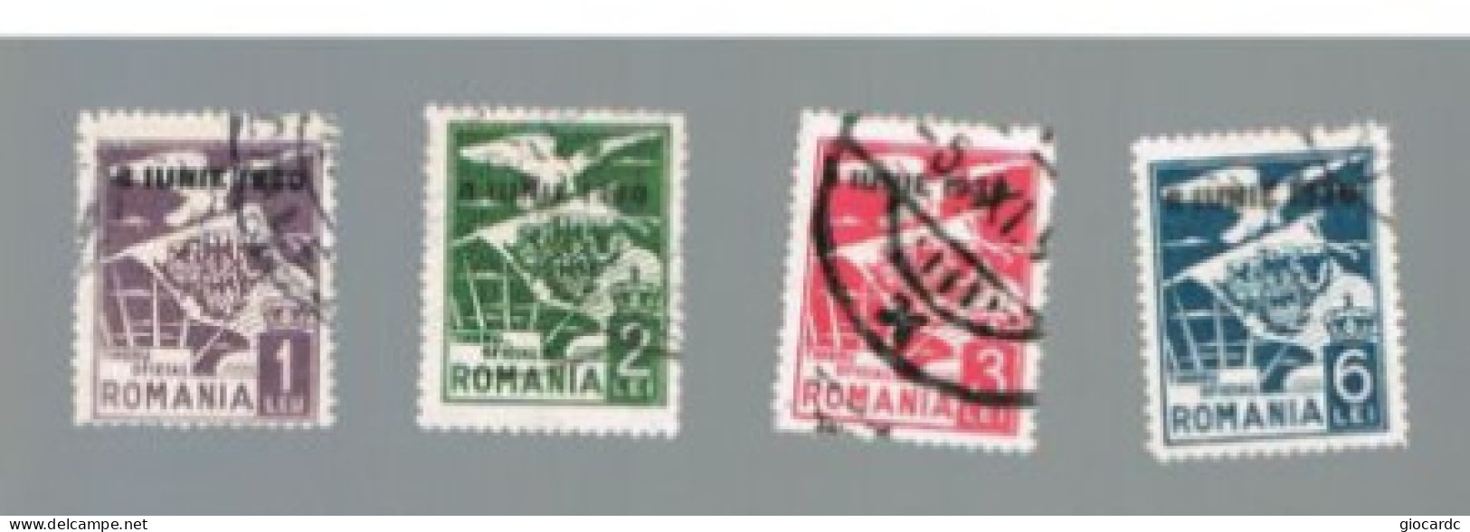 ROMANIA   - O1117.1122  -  1929 OFFICIAL STAMPS: RUMANIAN EAGLE & FLAG - USED ° - Dienstzegels