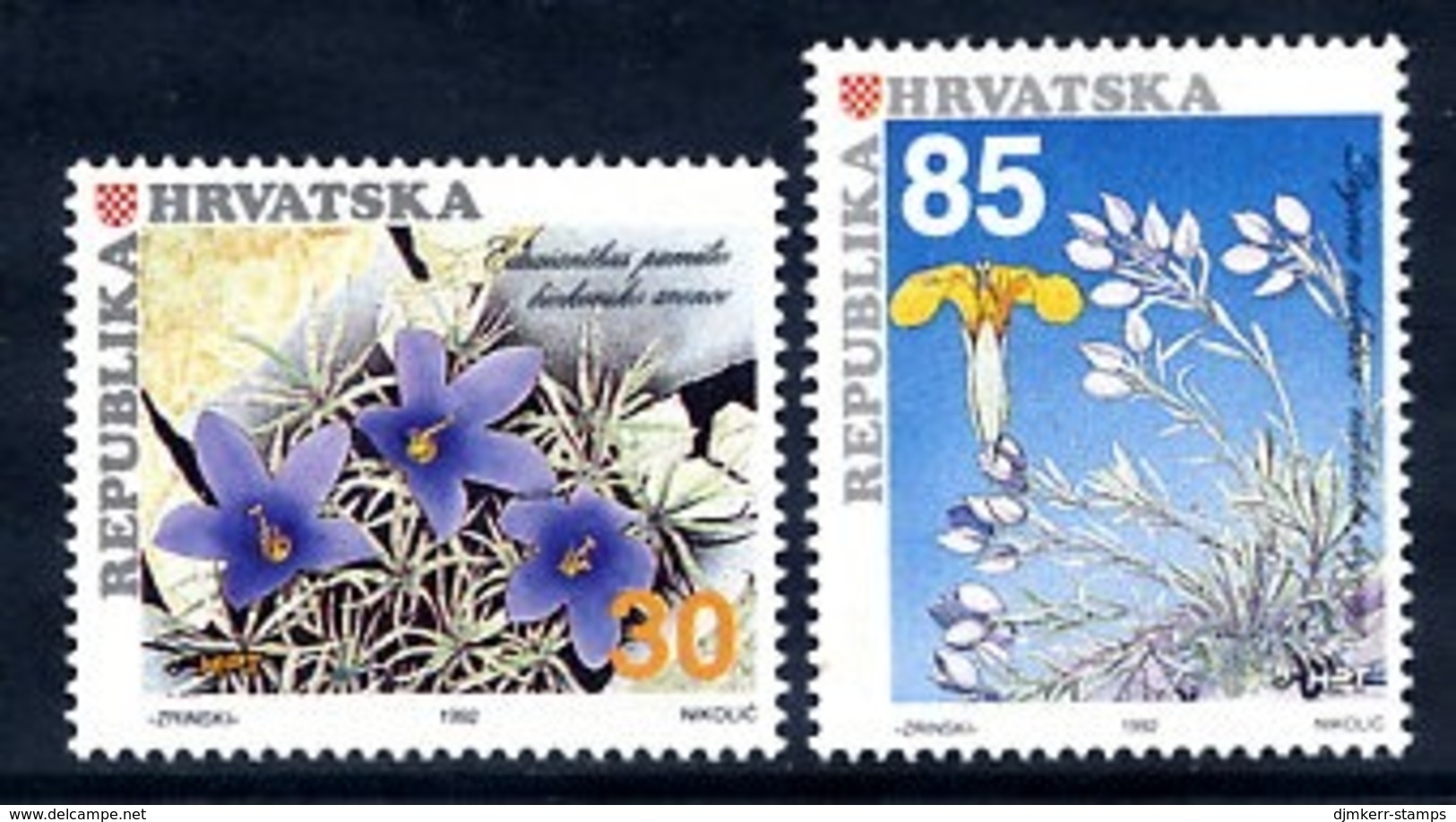 CROATIA 1992 Native Plants  MNH / **.  Michel 205-06 - Croazia