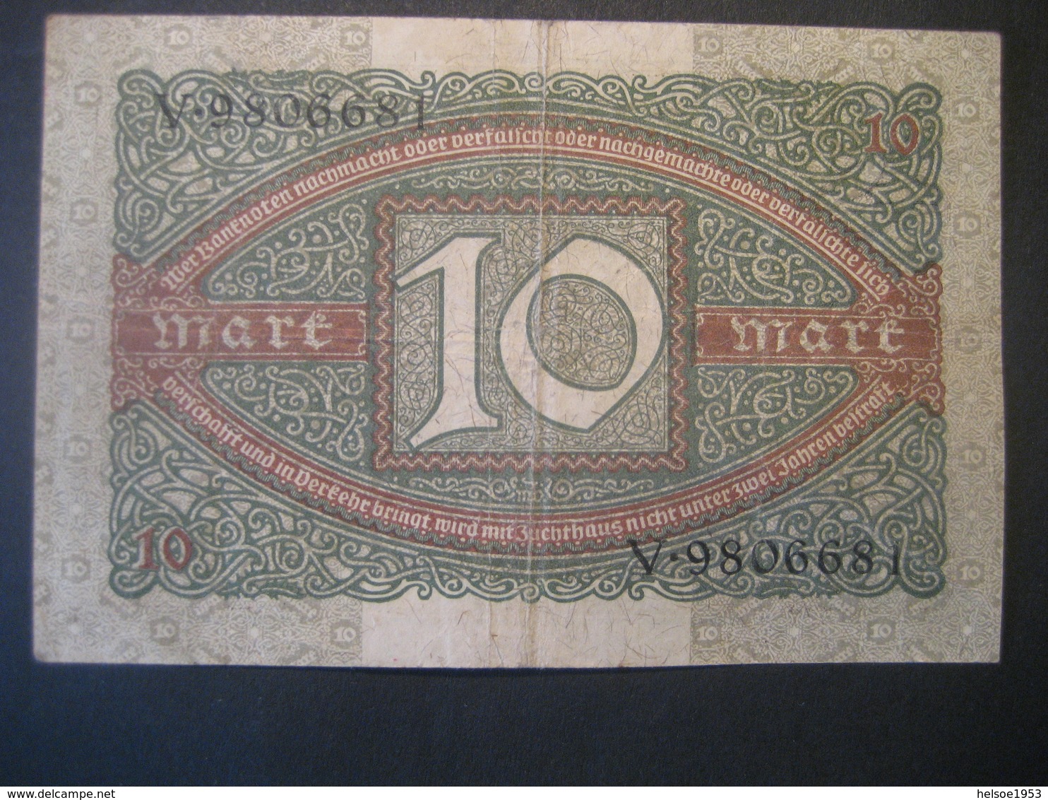 Deutschland- 10 Mark 1920 - 20 Reichsmark