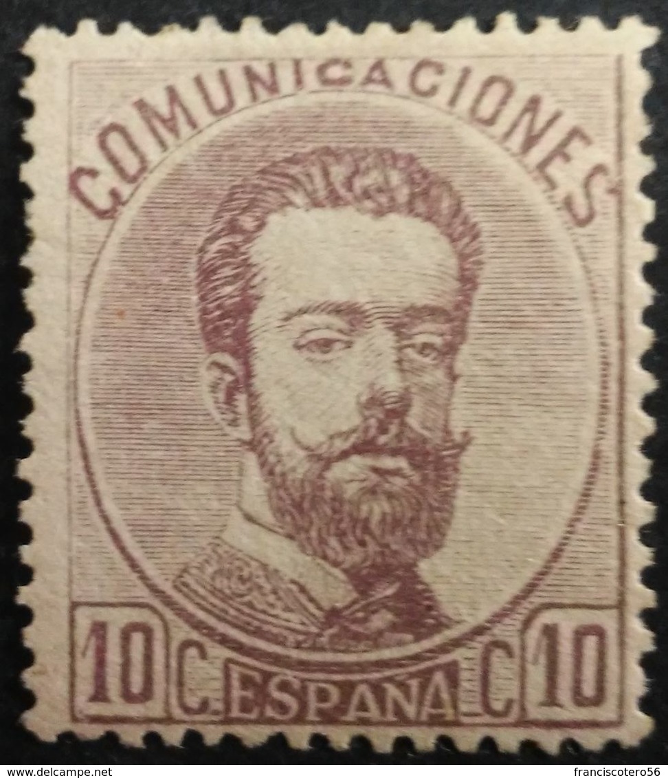 España: Año. 1872 - Super Lujo, 1/Val. ( Rey Amadeo I ). EDIFIL. Número, 120 - Con Charnela Dentado 14 - De Peine. - Neufs