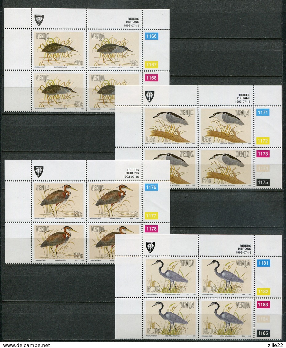 Venda Mi# 254-7 Zylinderblöcke Postfrisch/MNH Controls - Fauna Birds - Venda