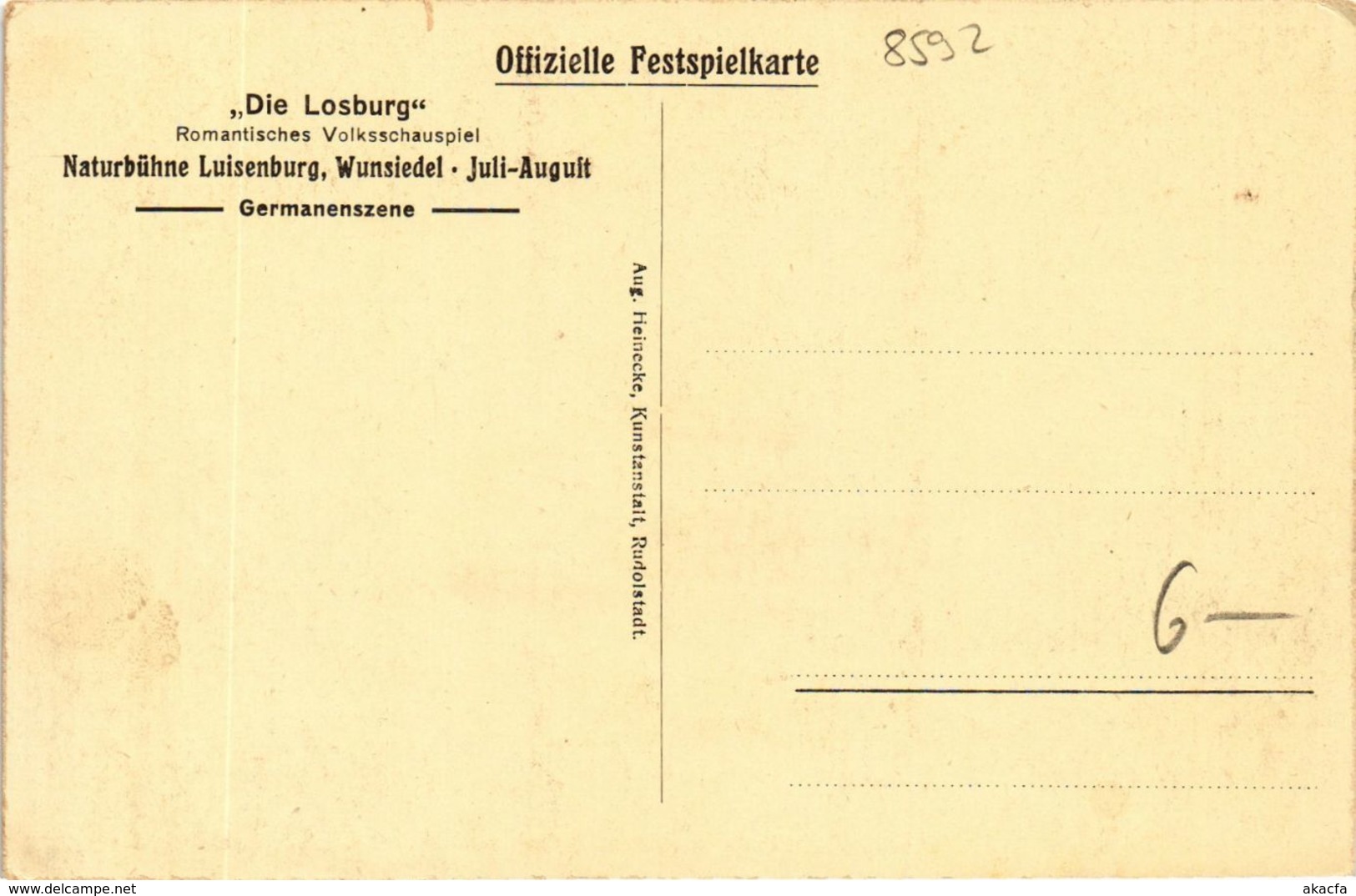 CPA AK Wunsiedel - Die Losburg - Romantisches Volksschauspiel GERMANY (964475) - Wunsiedel