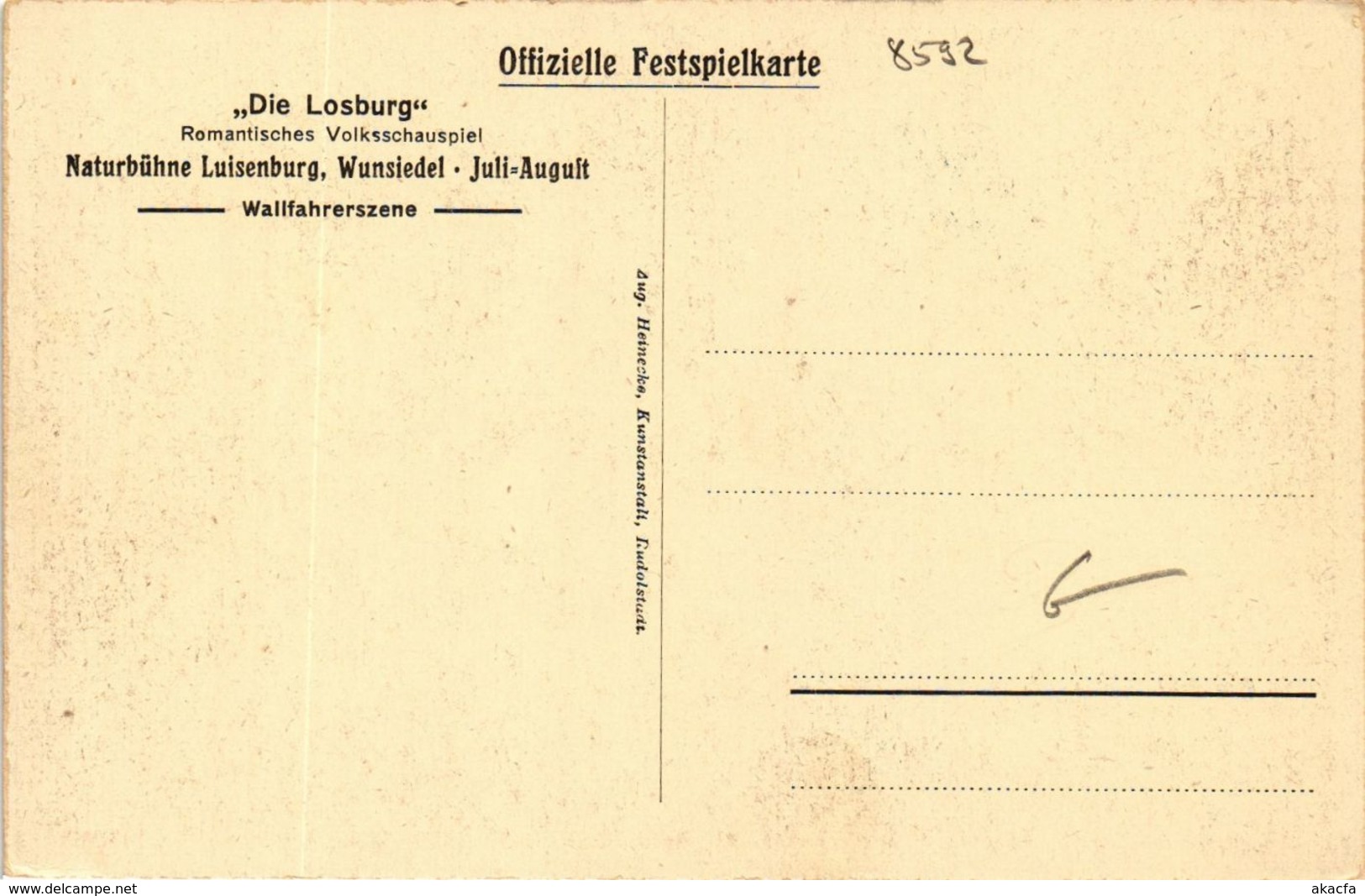 CPA AK Wunsiedel - Die Losburg - Romantisches Volksschauspiel GERMANY (964495) - Wunsiedel