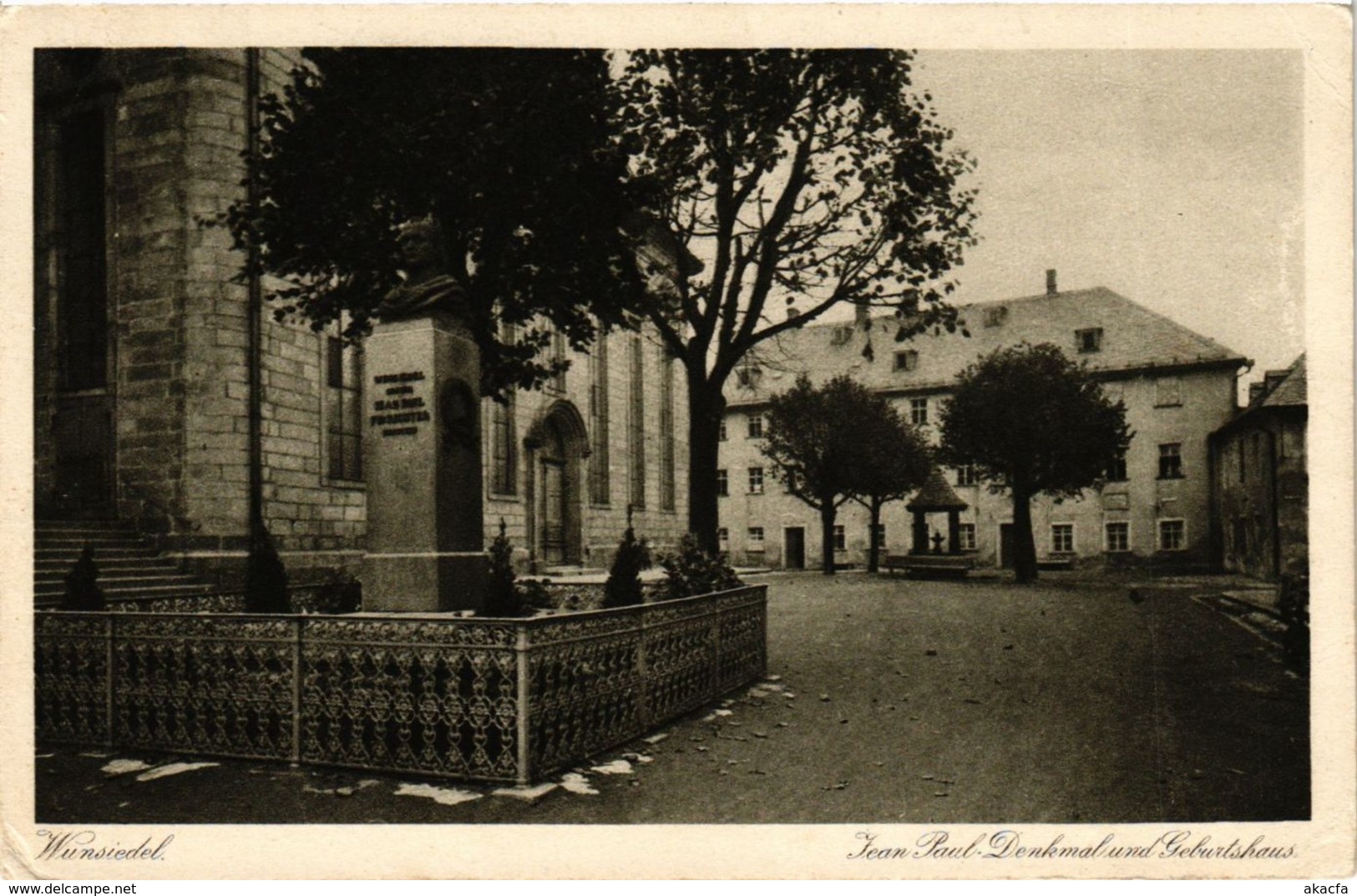 CPA AK Wunsiedel - Jean Paul-Denkmal Und Geburtshaus GERMANY (964523) - Wunsiedel