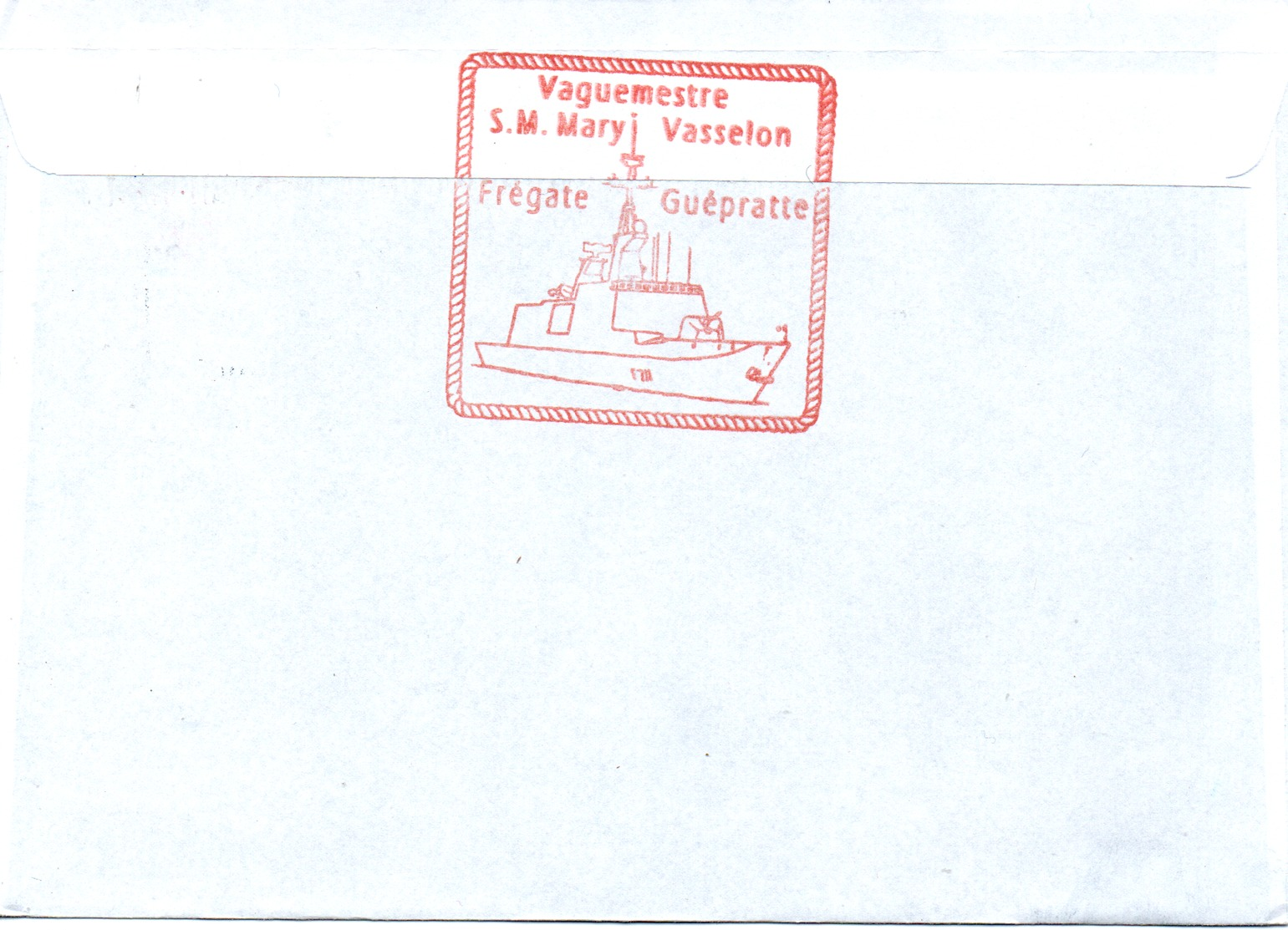 Frégate GUEPRATTE Mission Jeanne D'Arc 2020 Escale à Bitung (annulée) Cachet Vaguemestre Au Dos  Obl. V SPID 10423 08/04 - Naval Post