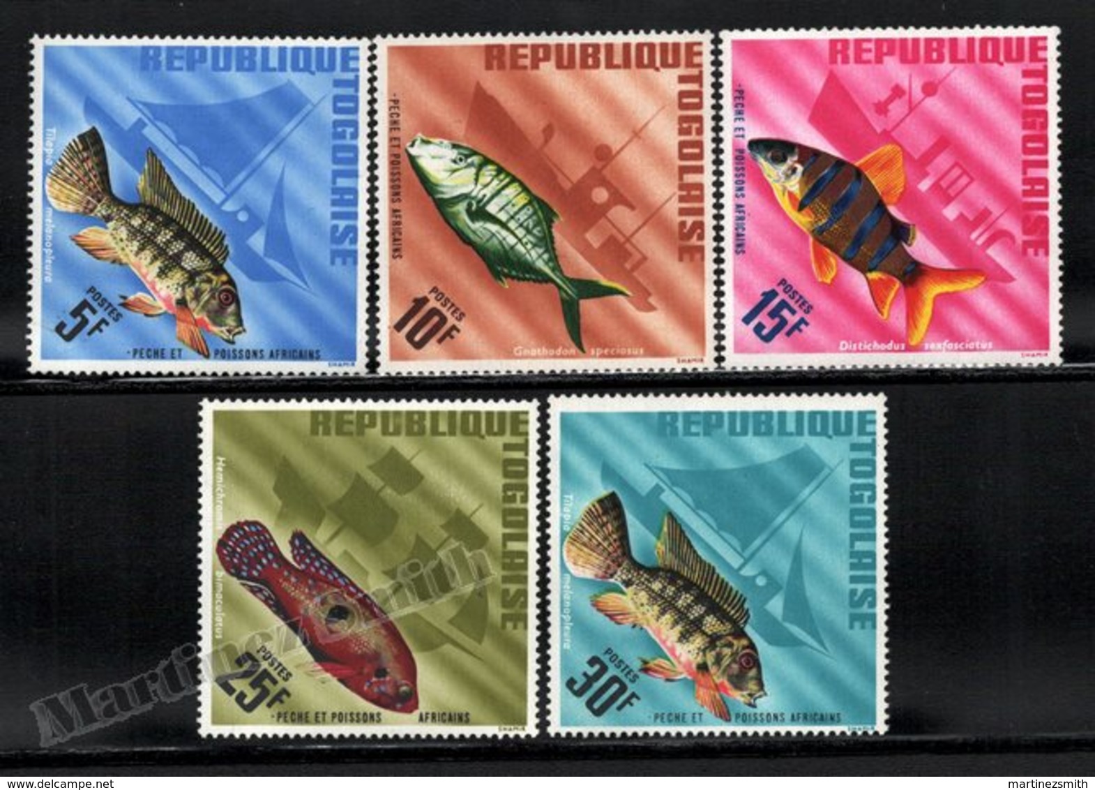 Togo 1967 Yvert 515-25, Fauna. African Fishes - MNH - Togo (1960-...)