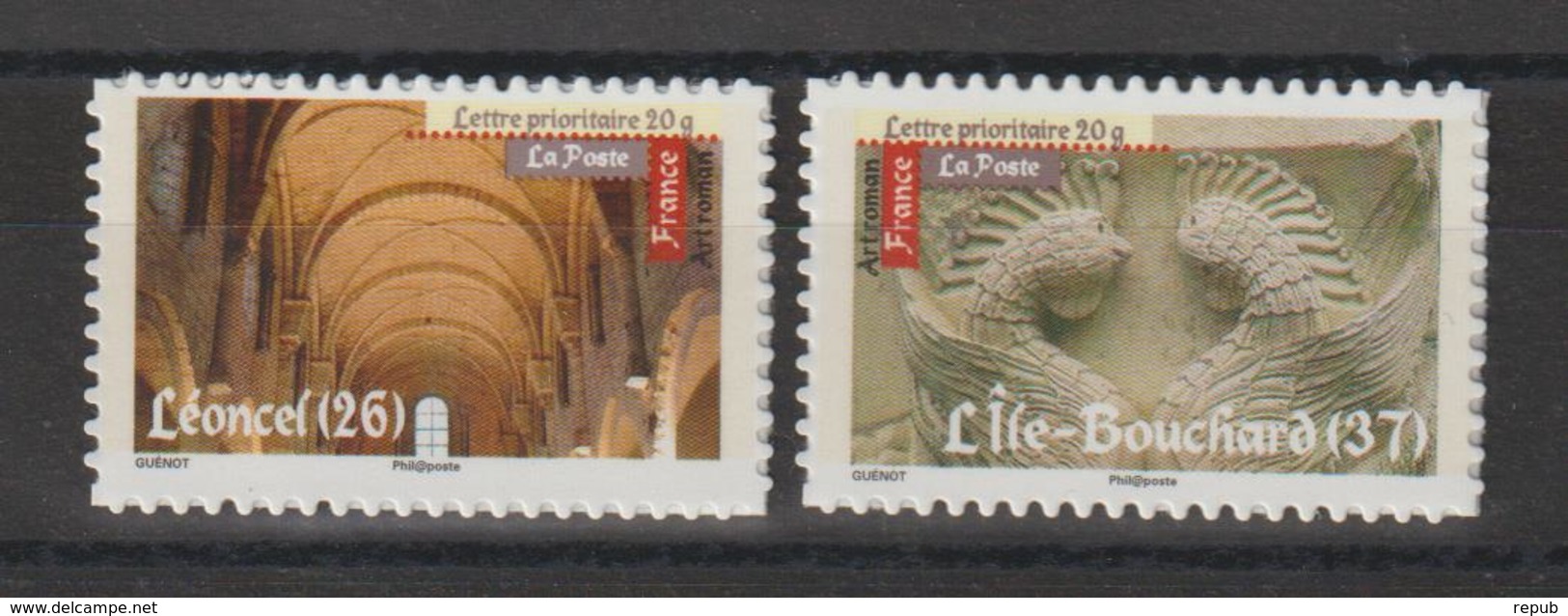 France 2010 Art Roman Léoncel Et Ile Bouchard 456A Et 459A Neufs ** MNH - Other & Unclassified