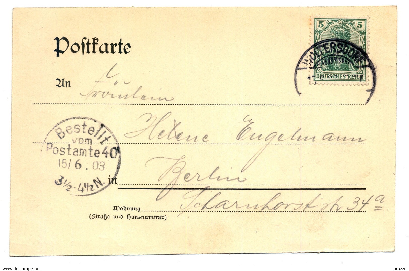 Woltersdorf 1903, Schleuse - Woltersdorf