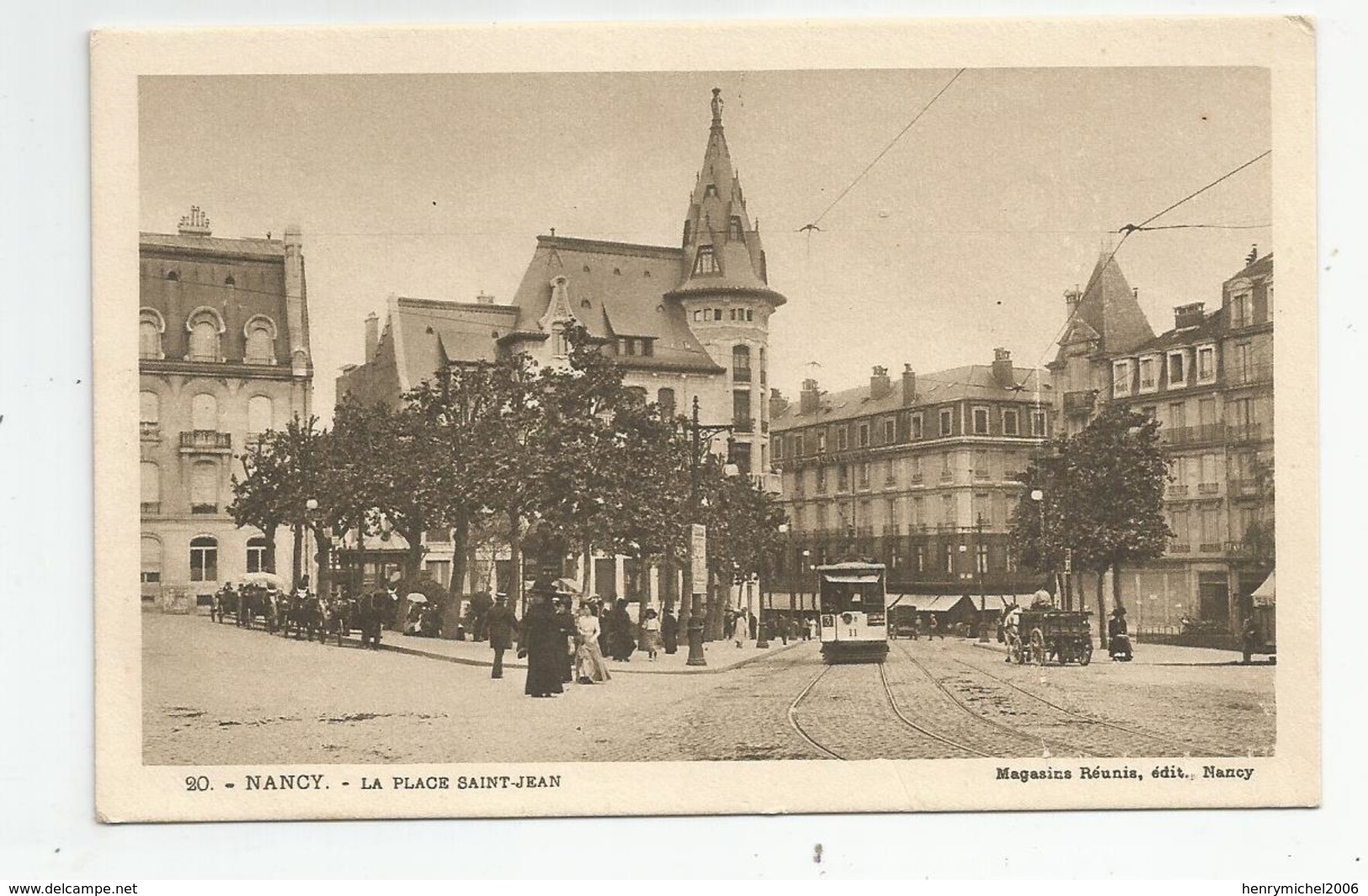 54 Nancy La Place St Jean Tram Tramway Ed Magasins Réunis N20 - Nancy