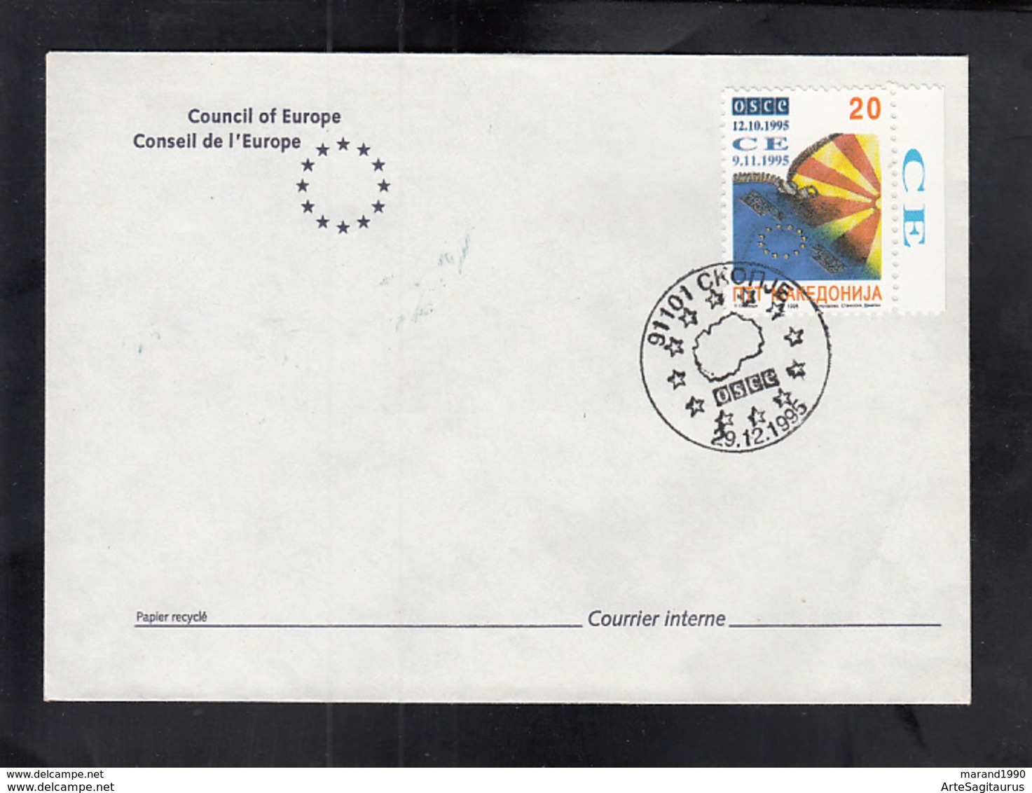 REPUBLIC OF MACEDONIA, 1995, FDC, MICHEL 61 - OSCE / EUROPE ** - Nordmazedonien