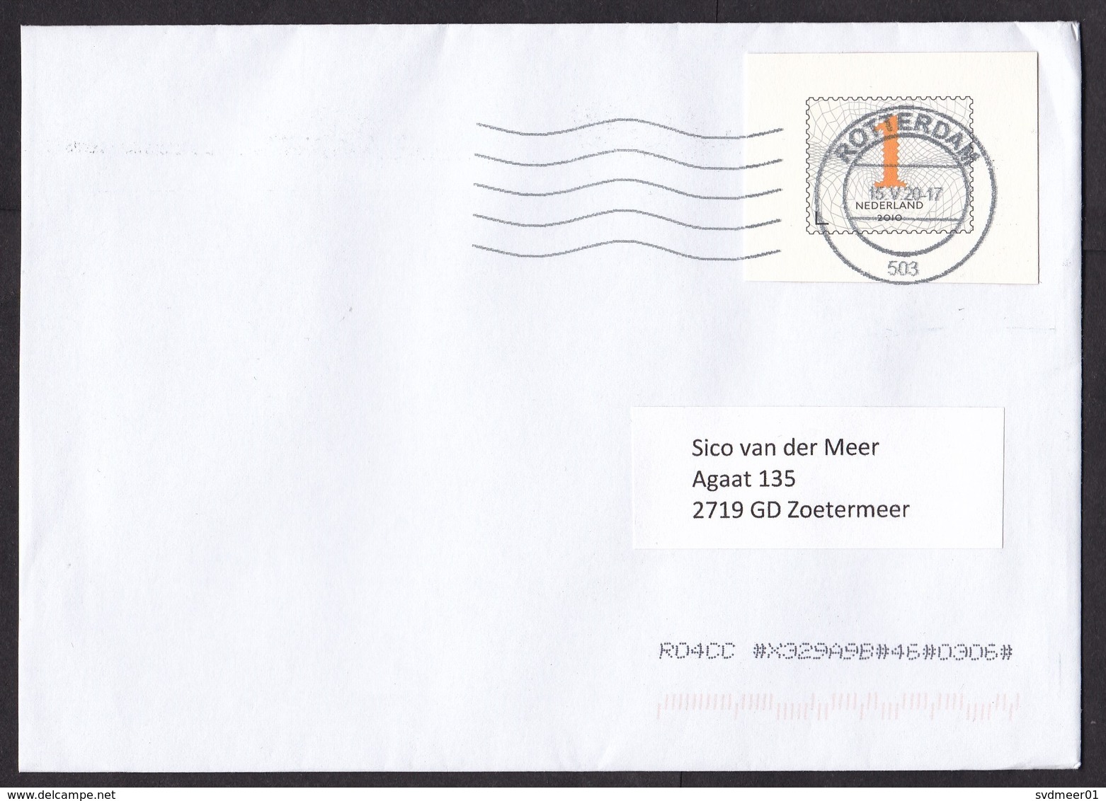 Netherlands: Cover, 2020, Cut-out Of Stationery Postcard Used As Stamp, Rare Legal Use (traces Of Use) - Storia Postale