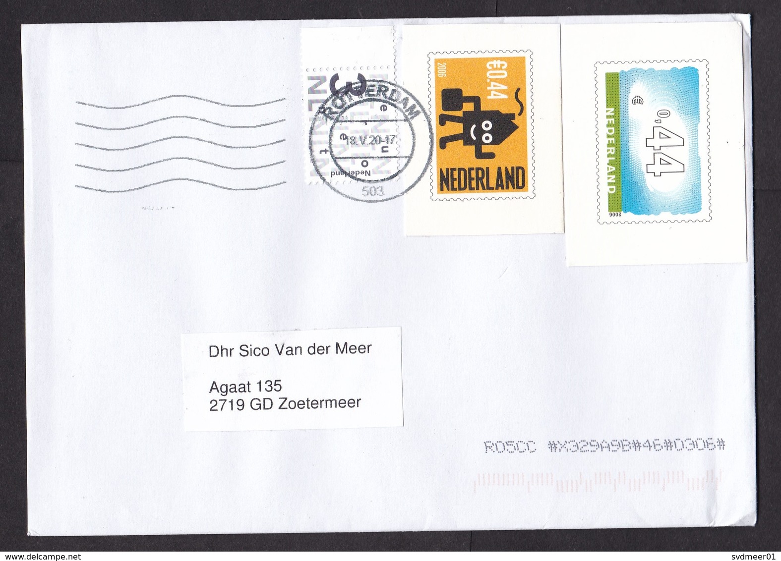 Netherlands: Cover, 2020, 2x Cut-out Of Stationery Postcard & Stamp, Rare Legal Use, Correct Rate (traces Of Use) - Storia Postale