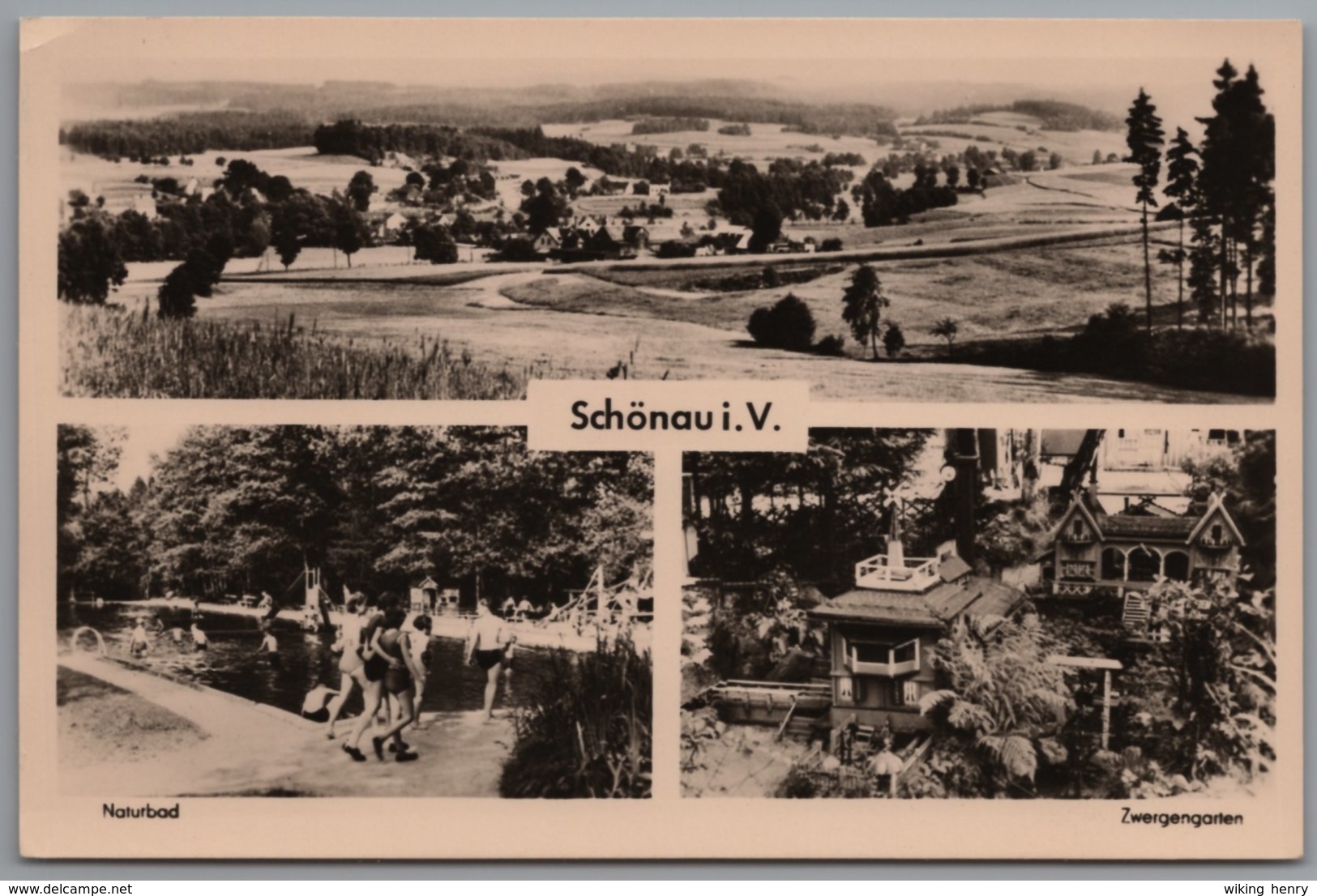 Falkenstein Schönau Im Vogtland - S/w Mehrbildkarte 1 - Falkenstein (Vogtland)