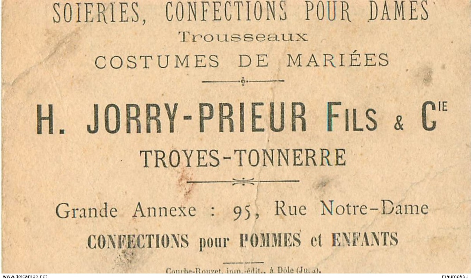 CHROMOS - H. JORRY-PRIEUR FILS & Cie - TROYES - TONNERRE - Other & Unclassified