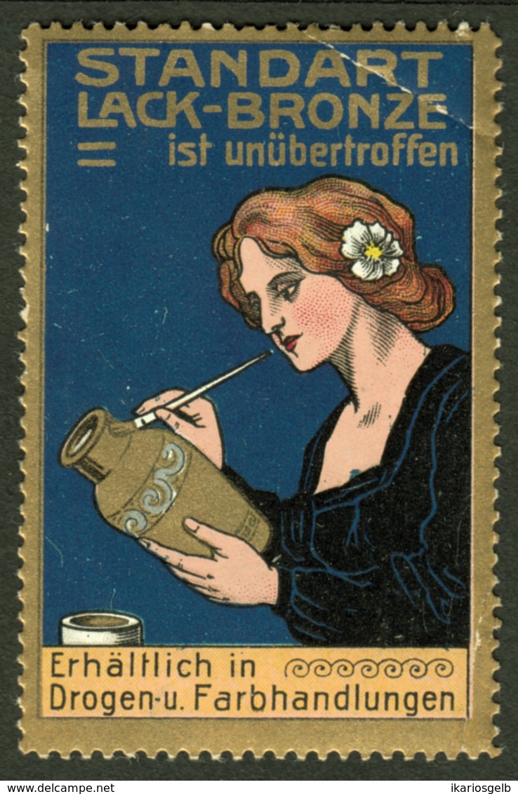 Fürth Bayern ~1913 " Carl Eckert Standard Lackbronze " Vignette Cinderella Reklamemarke - Erinnophilie