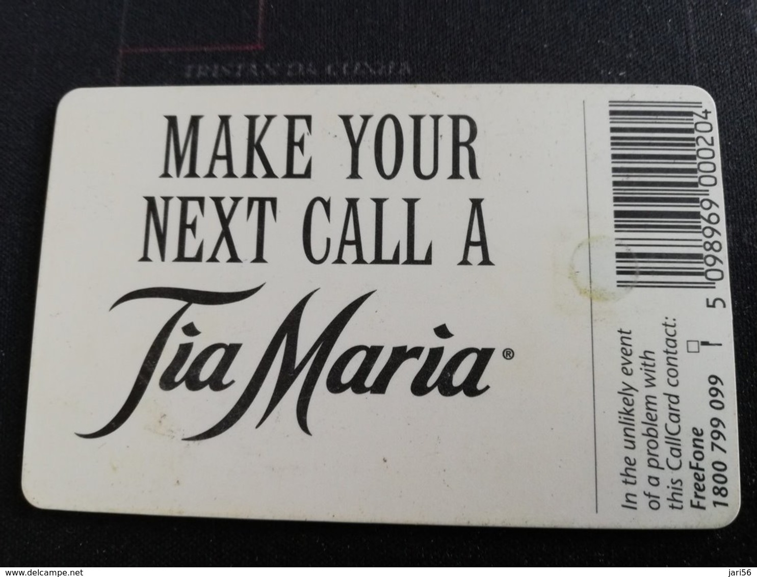 IRELAND /IERLANDE 20 Units TIA MARIA  CHIPCARD      ** 2123** - Ierland