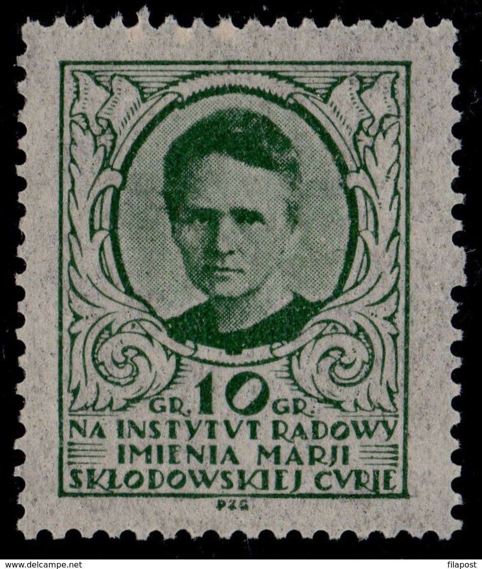 Poland 10 Gr Nobel Prize, Suffragist Congress, M. Sklodowska Curie Radium Institute MNH ** W01 - Fiscali