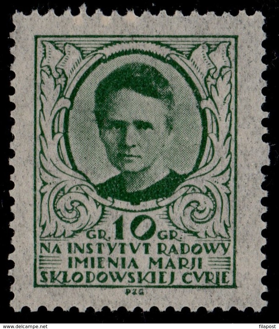 Poland 10 Gr Nobel Prize, Suffragist Congress, M. Sklodowska Curie Radium Institute MNH ** W01 - Fiscaux