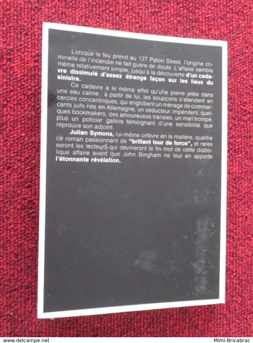 POL3/2013 : POLICIER / 1977 EDITIONS OPTA LITTERATURE POLICIERE / UN SINISTRE LONDONIEN / JOHN BINGHAM - Opta - Littérature Policière