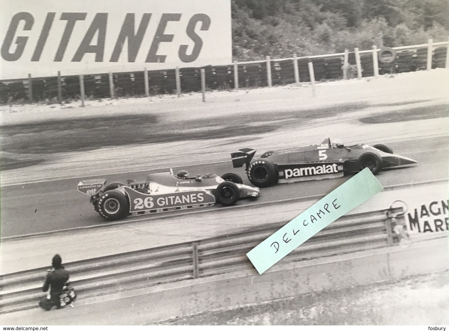 Photo Prise En 1979 De Laffitte Et Lauda Sur Ligier Et Alfaromeo Formule 1 Circuit Dijon Prenois - Andere & Zonder Classificatie