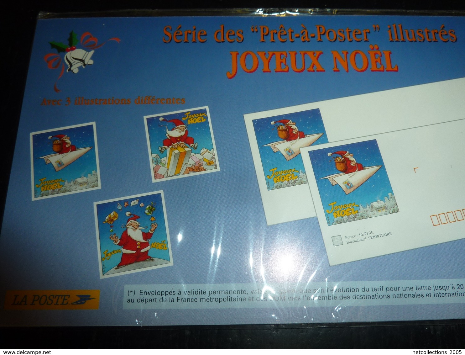 3 ENVELOPPES PRE-TIMBREES+3 CARTES DE CORRESPONDANCE " SPECIMEN " NEUF SOUS BLISTER - JOYEUX NOEL - LES PRET A POSTER... - Specimen