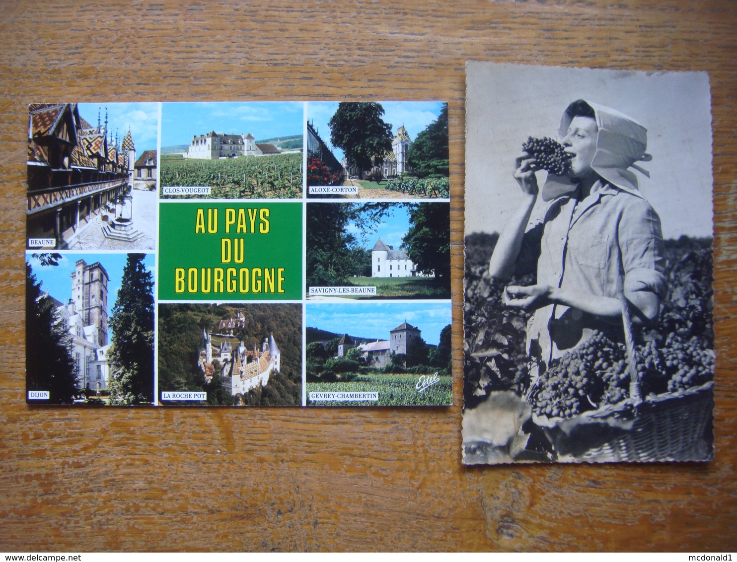 France - Lot 6 Cartes De BOURGOGNE ( Route Des Vins Vignobles Vignes Orange Gigondas Suze Rasteau Vacqueras Grignan ...) - Bourgogne