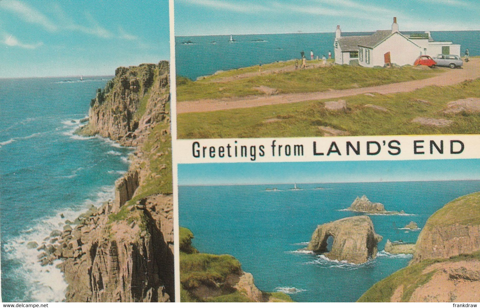 Postcard - Lands End Three Views  Card No.1430501 Posted  23rd June 1973 Very Good - Land's End