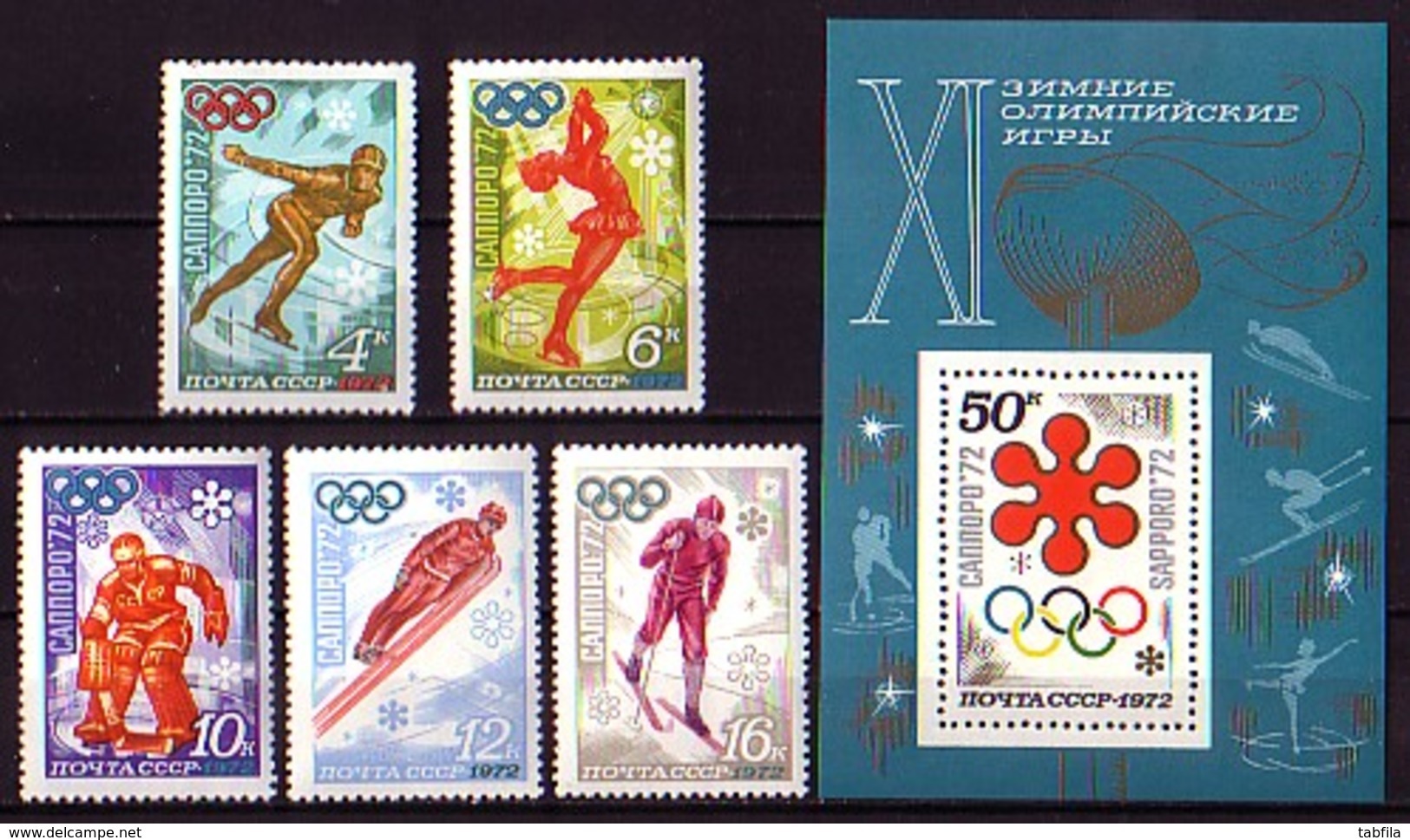 RUSSIA \ RUSSIE - 1972 - Jeux Olimpiques De Sapporo - Japon - 5v + Bl** - Nuevos