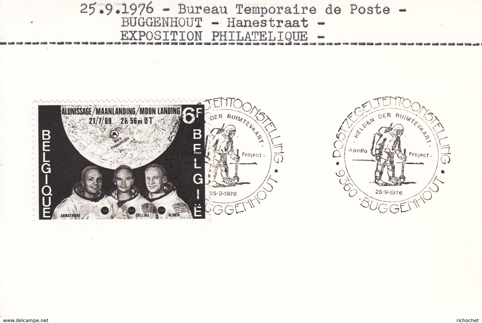 Belgique Bureau De Poste Provisoire à Buggenhout 25-26/9/1976 - Transit Offices