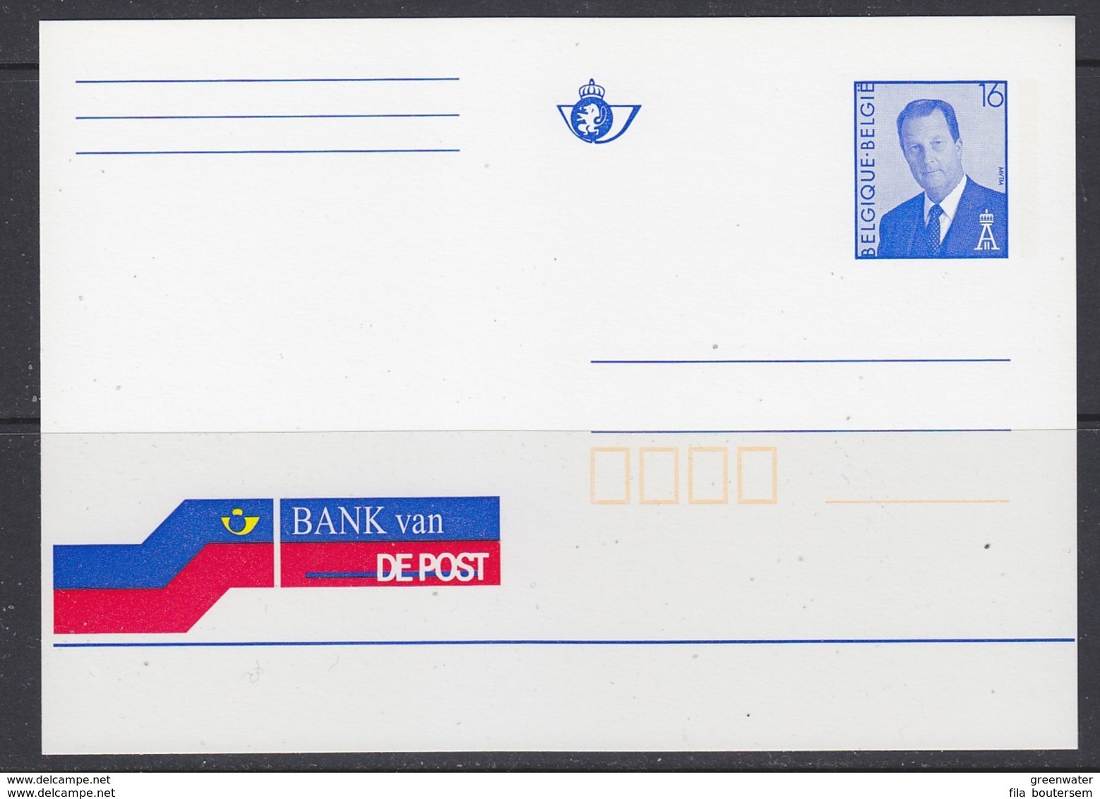 Belgie Briefkaart Bank Van De Post,ongebruikt (35562) - Autres & Non Classés