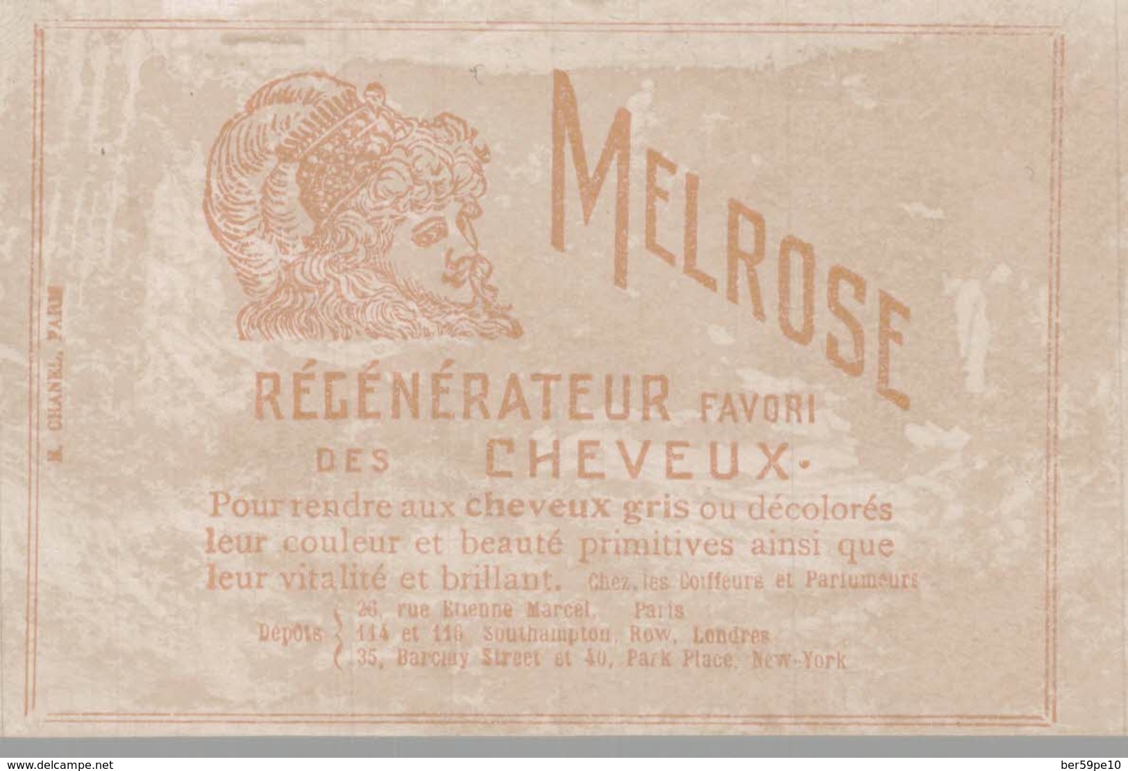 CHROMO MELROSE REGENERATEUR FAVORI DES CHEVEUX  LE COLLEUR D'AFFICHES - Otros & Sin Clasificación