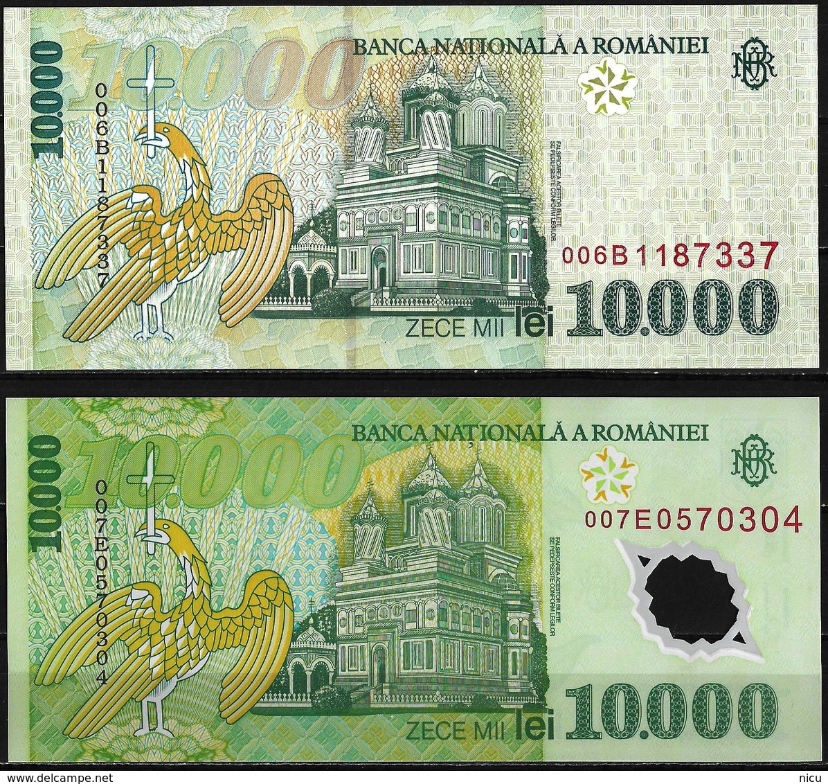 10.000 LEI BANKNOTES FROM ROMANIA EDITED IN 1999 AND 2000 - Rumänien