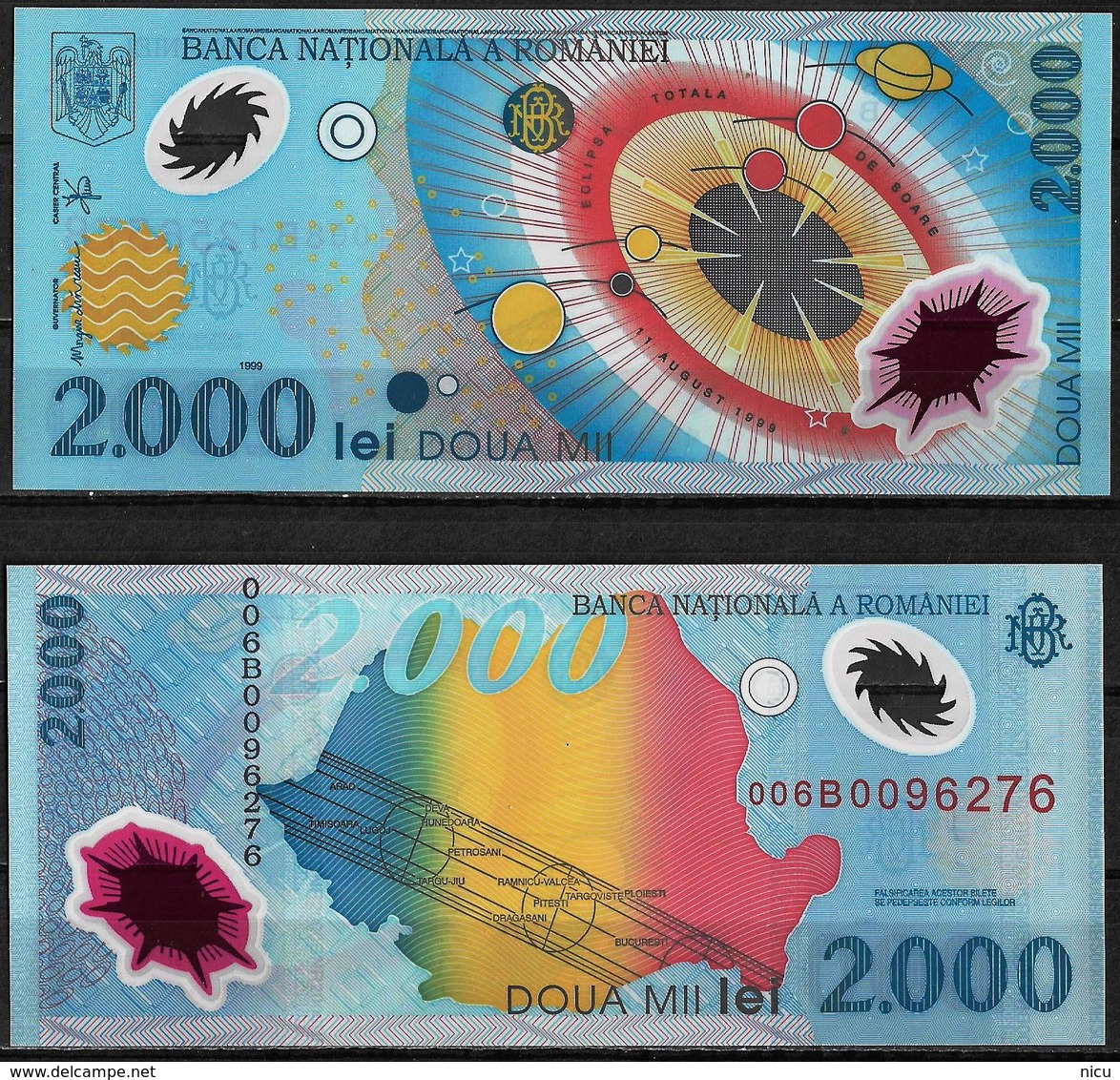 2.000 LEI BANKNOTE FROM ROMANIA EDITED IN 1999 - Rumania