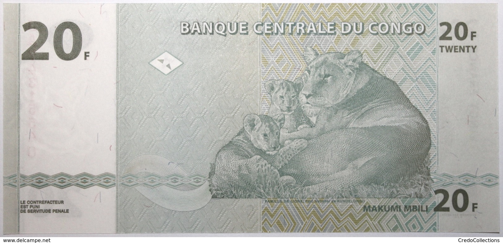 Congo (RD) - 20 Francs - 2003 - PICK 94a - NEUF - Demokratische Republik Kongo & Zaire