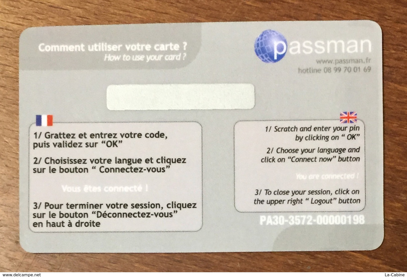 58 SAINT PEREUSE CAMPING MANOIR DE BEZOLLE MARGUERITTE CARTE PASSMAN 30U PRÉPAYÉE PRÉPAID PHONECARD - Autres & Non Classés