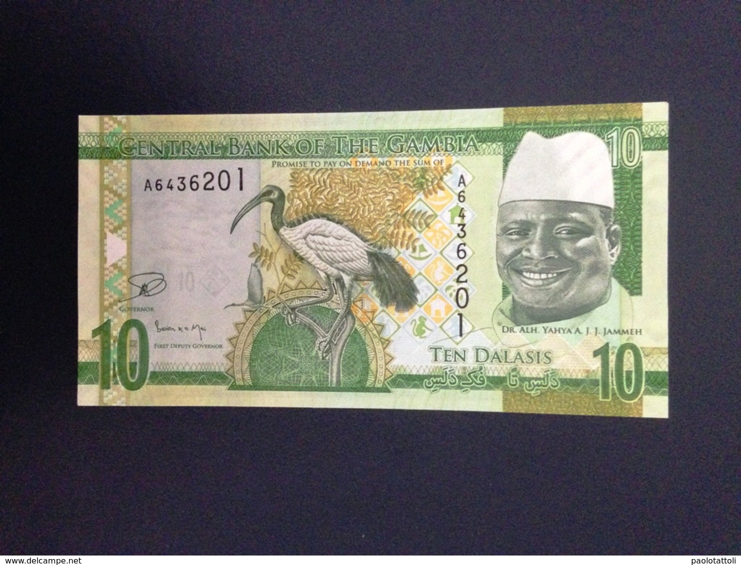 Gambia,2015- 10 Dalasis. Prefix A. UNC. - Gambia