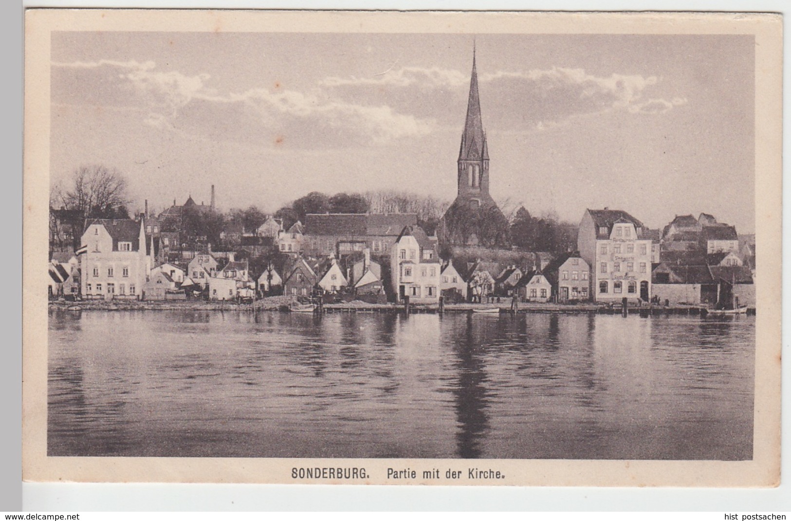 (89539) AK Sonderburg, Sønderborg, Partie Mit Der Kirche, Vor 1945 - Nordschleswig