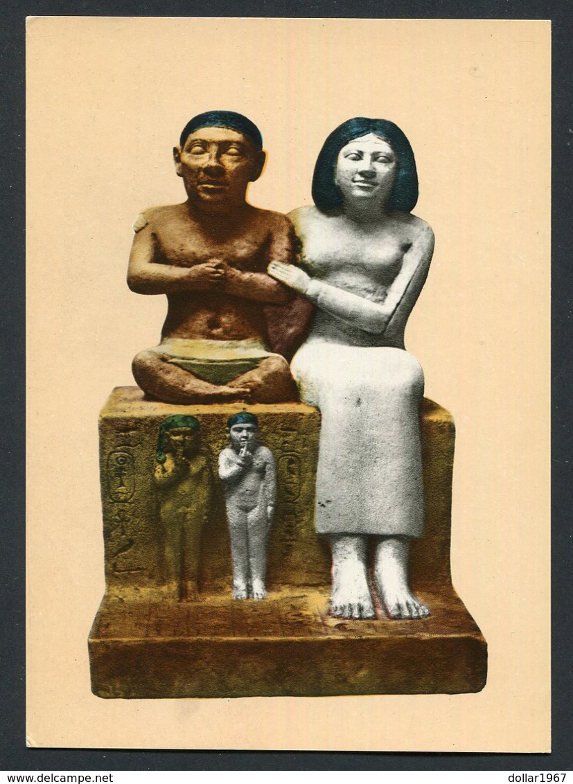 Egypte -The Museum Cairo , Dwarf Seneb With His Family. - NOT  Used - See The 2 Scans For Condition.( Originalscan !! ) - Musées