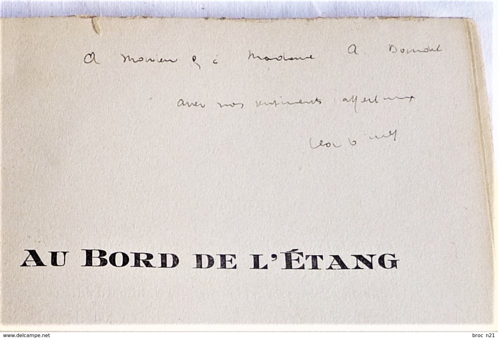 Léon BINET, Au Bord De L'étang, 1939, E.O. Dédicacé - 1901-1940