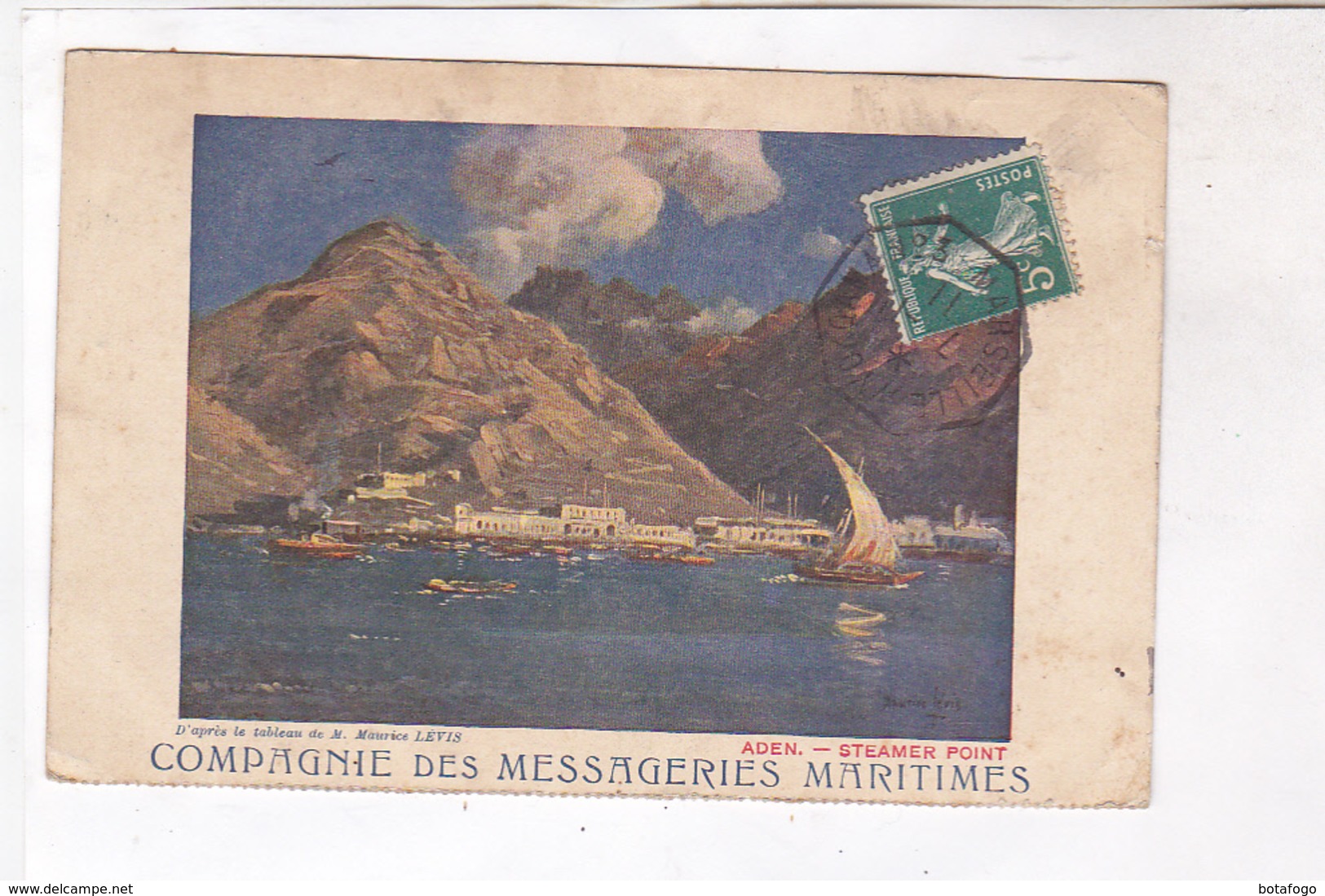 CPAILLUSTREE D APRES LE TABLEAU DE M. MAURICE LEVIS, ADEN, STEAMER POINT En 1911! - Yémen