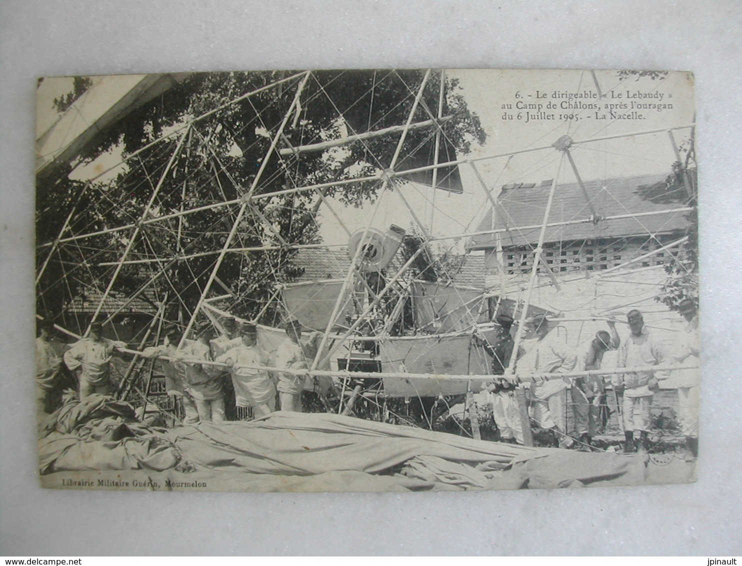 AVIATION - Le Dirigeable "Le Lebaudy" Au Camp De Châlons Après L'ouragan Du 6 Juillet 1905 - La Nacelle (très Animée) - Accidents