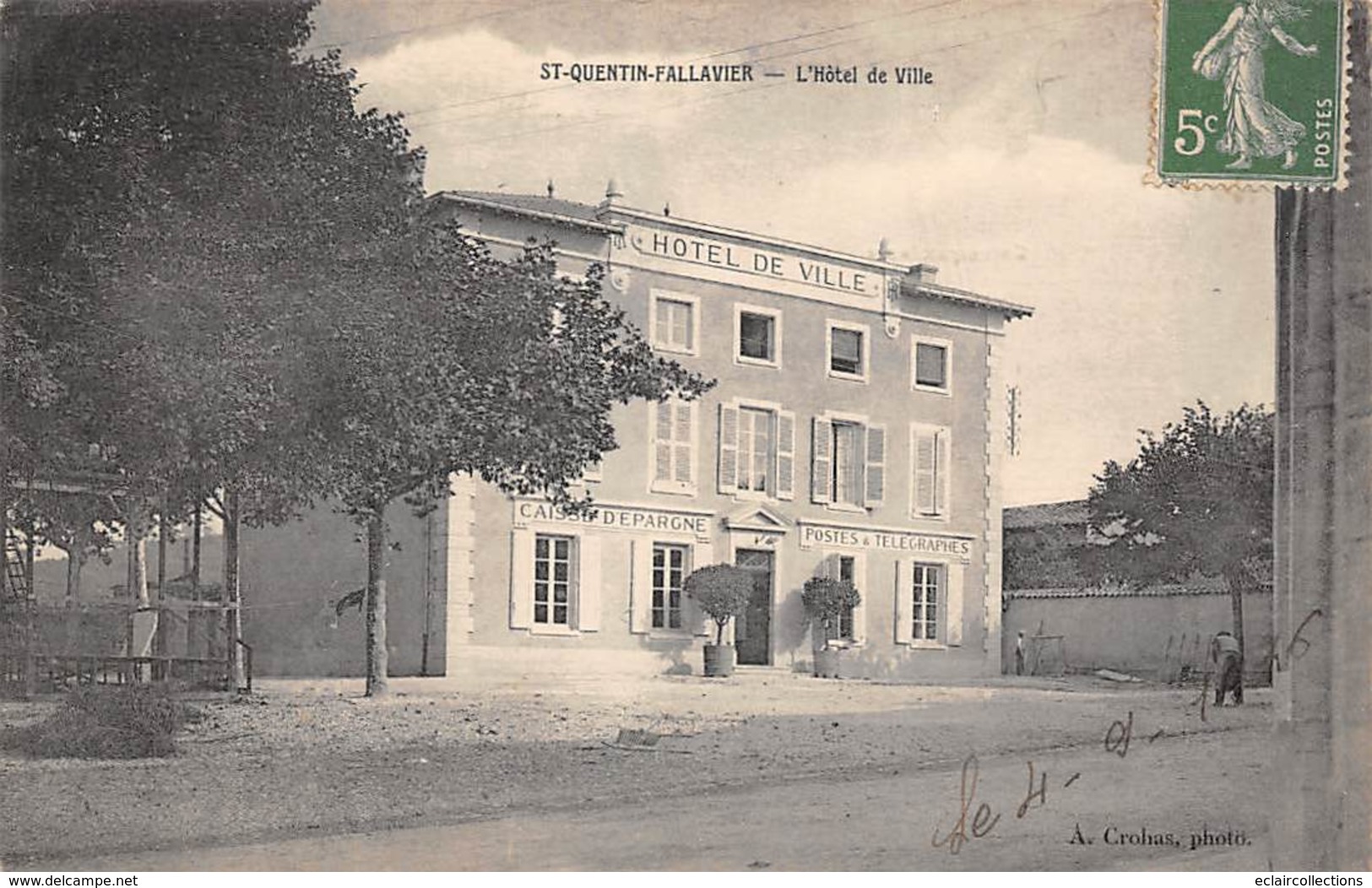 Saint Quentin Fallavier         38           Hôtel De Ville . Caisse D'Epargne Et La Poste         (Voir Scan) - Sonstige & Ohne Zuordnung