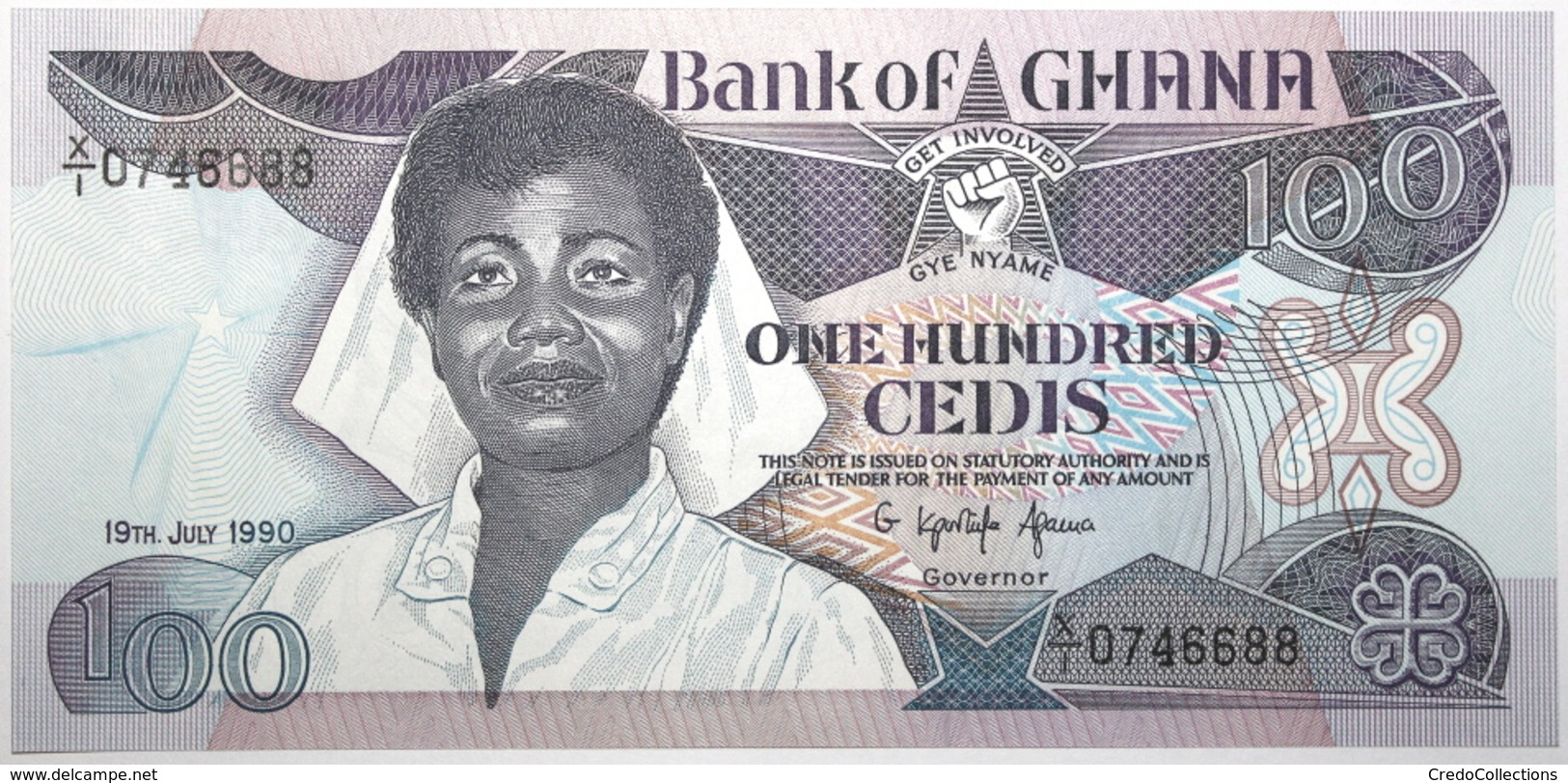 Ghana - 100 Cedis - 1990 - PICK 26b.1 - NEUF - Ghana