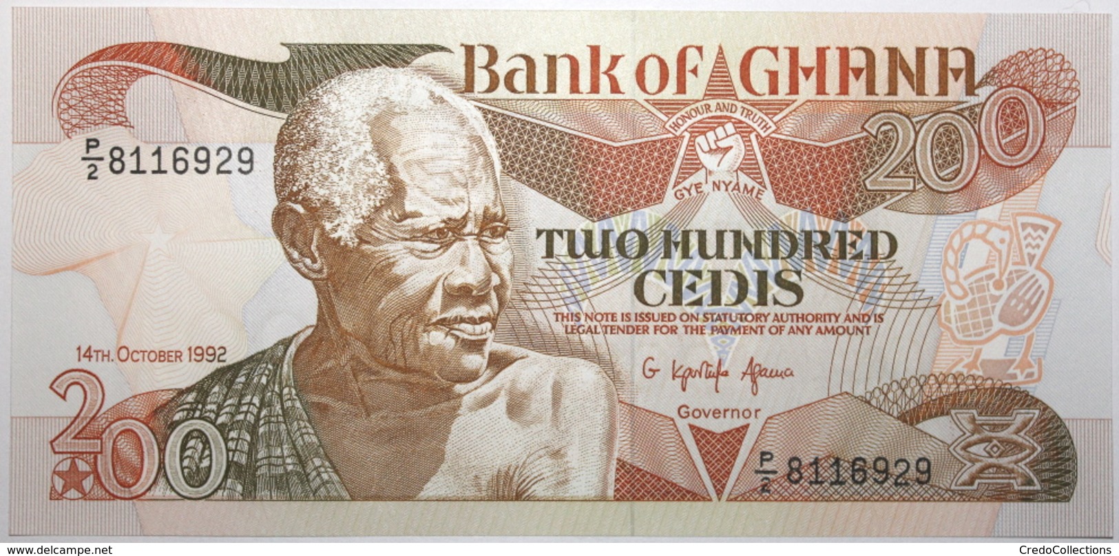 Ghana - 200 Cedis - 1992 - PICK 27b.4 - NEUF - Ghana