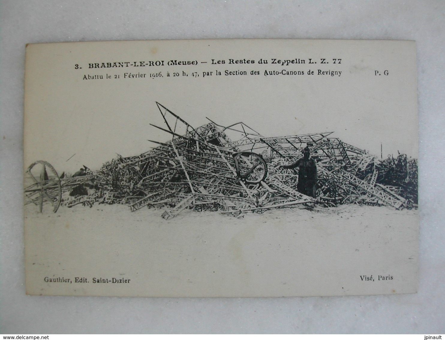 AVIATION - BRABANT LE ROI - Les Restes Du Zeppelin L.Z. 77 Abattu Le 21 Février 1916 Par Les Auto-canons De Revigny - Ongevalen