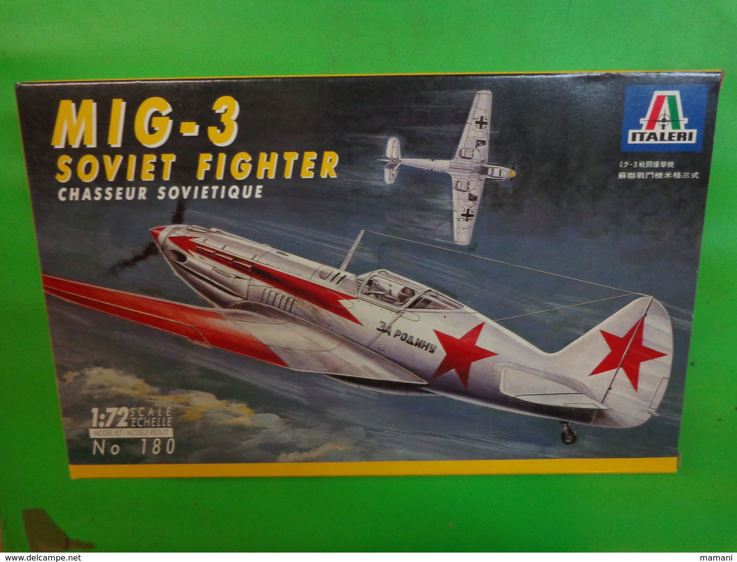 Maquette Avion Militaire--en Plastique-1/72.- Italeri Ref  180 MIG -3 SOVIET-FIGHTER - Vliegtuigen