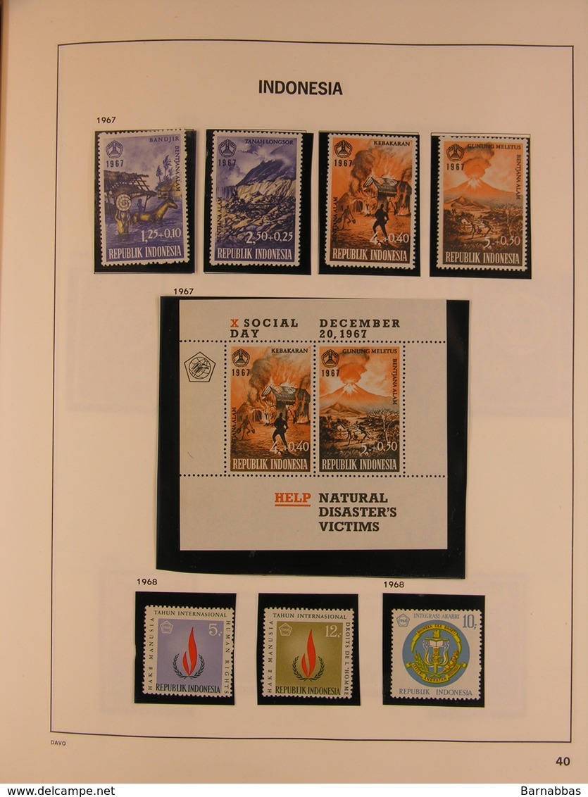 INDONESIA - in DAVO-album (3358) with nice material.Many MNH.cpl.issues and s/s/sheetlets.