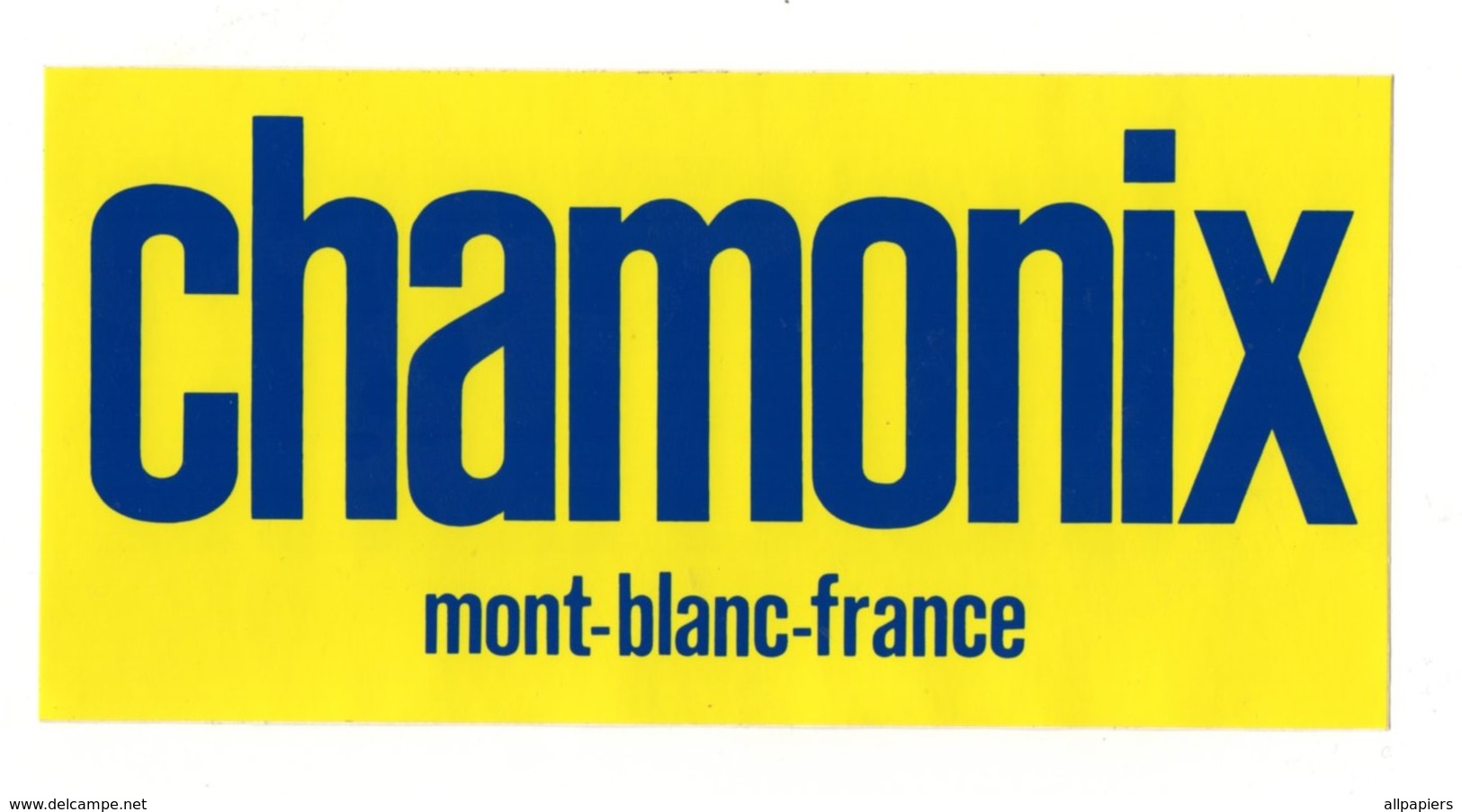 Autocollant Chamonix Mont-Blanc-France - Format : 22.5x11 Cm - Stickers